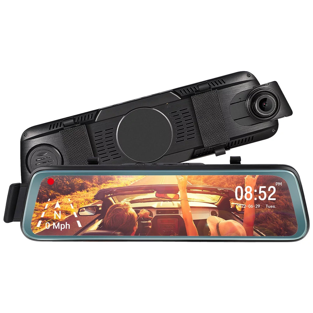 Cheefull 10' Mirror Camera Front and Rear 1080P Backup Camera ' Mirror Dash Cam Rear ViewFHD Full Touch Screen w Loop Recording, G-Sensor, Parking Monitor 170° Wide Angle