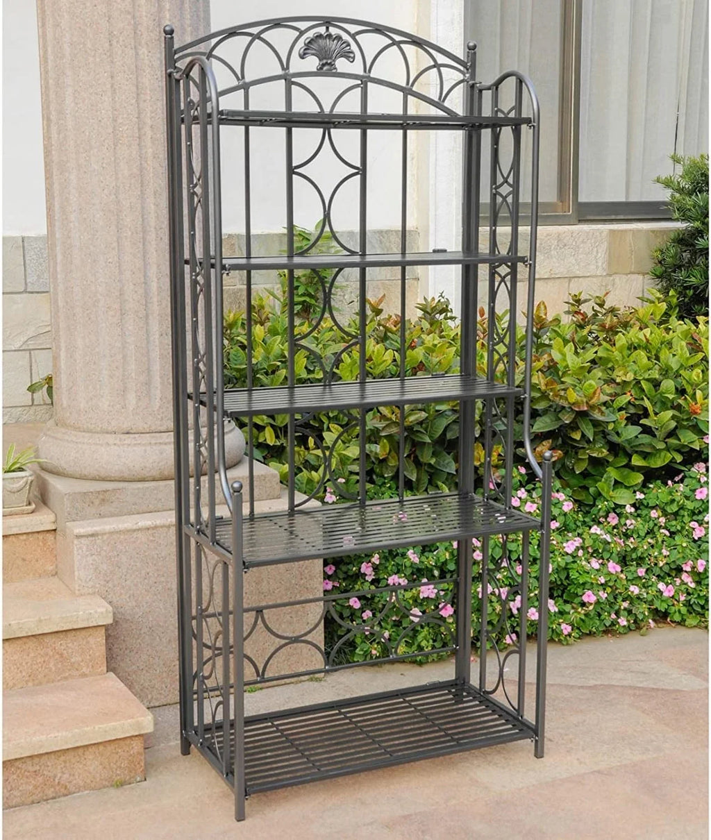Iron Indoor/Outdoor Bakers Rack Space-Efficient For Cooling Baked Goods, Kitchen, Pantry Or Dining Area Allows For Good Ventilation, 70" D X 32" W X 4"