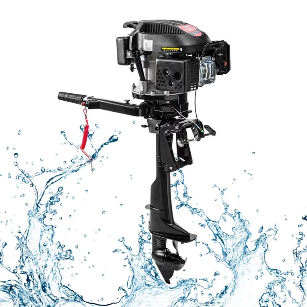 6 HP 4-Stroke Heavy Duty Outboard Motor Fishing Vessel Engine Air Cooling System