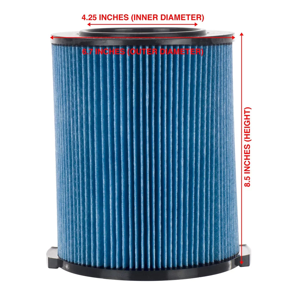 2 Pack 3-Layer Fine Dust Cartridge Filter Replacement Part 72952 Suitable with RIDGID VF5000, 5-20 Gallon Wet & Dry Vacuums, Washable & Reusable