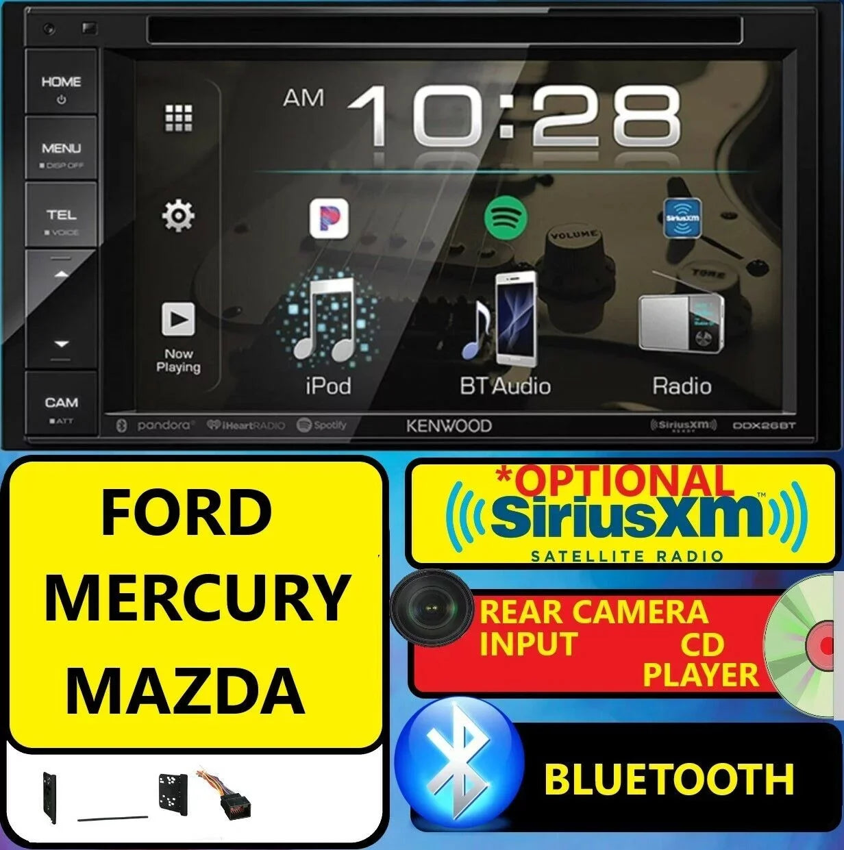 FORD MERCURY Bluetooth CD DVD USB AUX VIDEO CAR Radio Stereo OPTIOL SIRIUSXM
