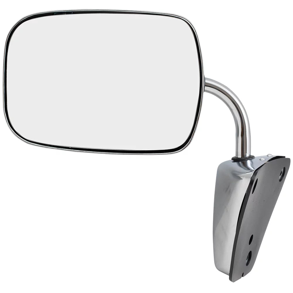 Brock Replacement Manual Side Door Stainless Steel Low Mount Mirror Suitable with 1973-1991 C/K/R/V Pickup Truck SUV 996220