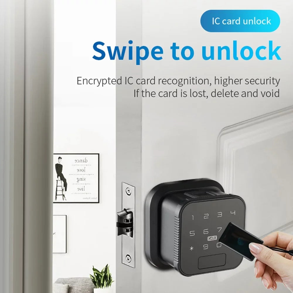 moobody Smart Lock Fingerprint Lock Door Lock Keypad Door Lock with Handle Fingerprint Electronic Deadbolt Door Lock Smart Door Lock Suitable with DADA Lock