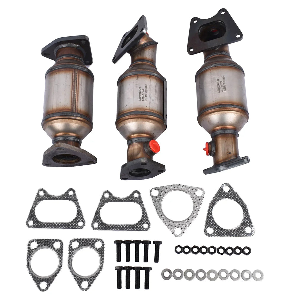 Mustrod Catalytic Converter Set for 2005-2008 Honda Accord Pilot Odyssey Ridgeline 45106-45107-45108