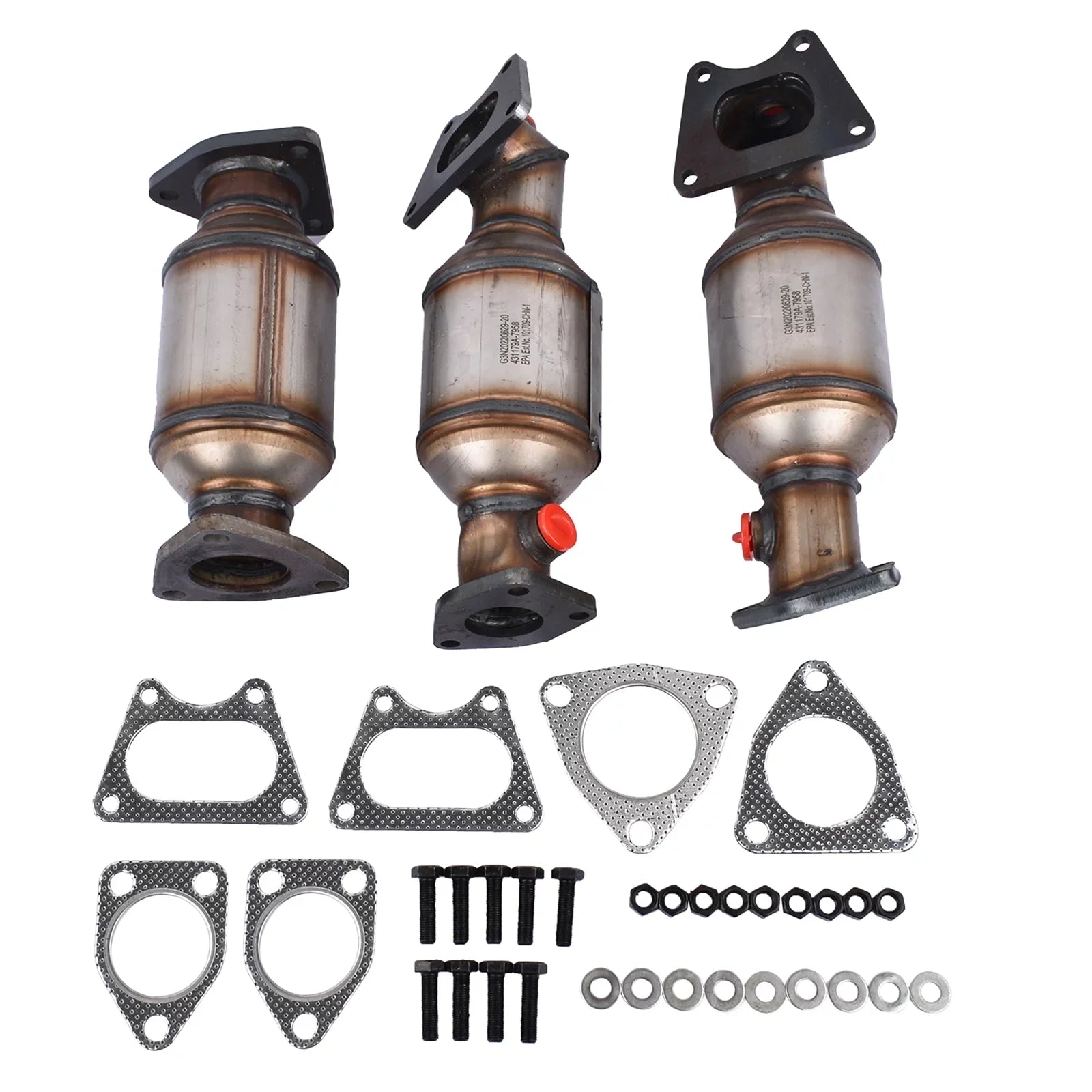 Mustrod Catalytic Converter Set for 2005-2008 Honda Accord Pilot Odyssey Ridgeline 45106-45107-45108