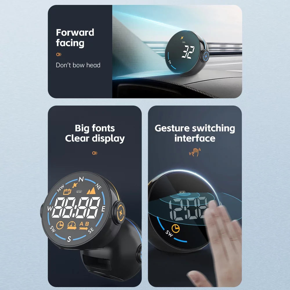 Digital Car GPS Speedometer H600G - Accurate Speed and Altitude Meter with Head-Up Display - Enhance Your Driving Experience with Global Positioning System