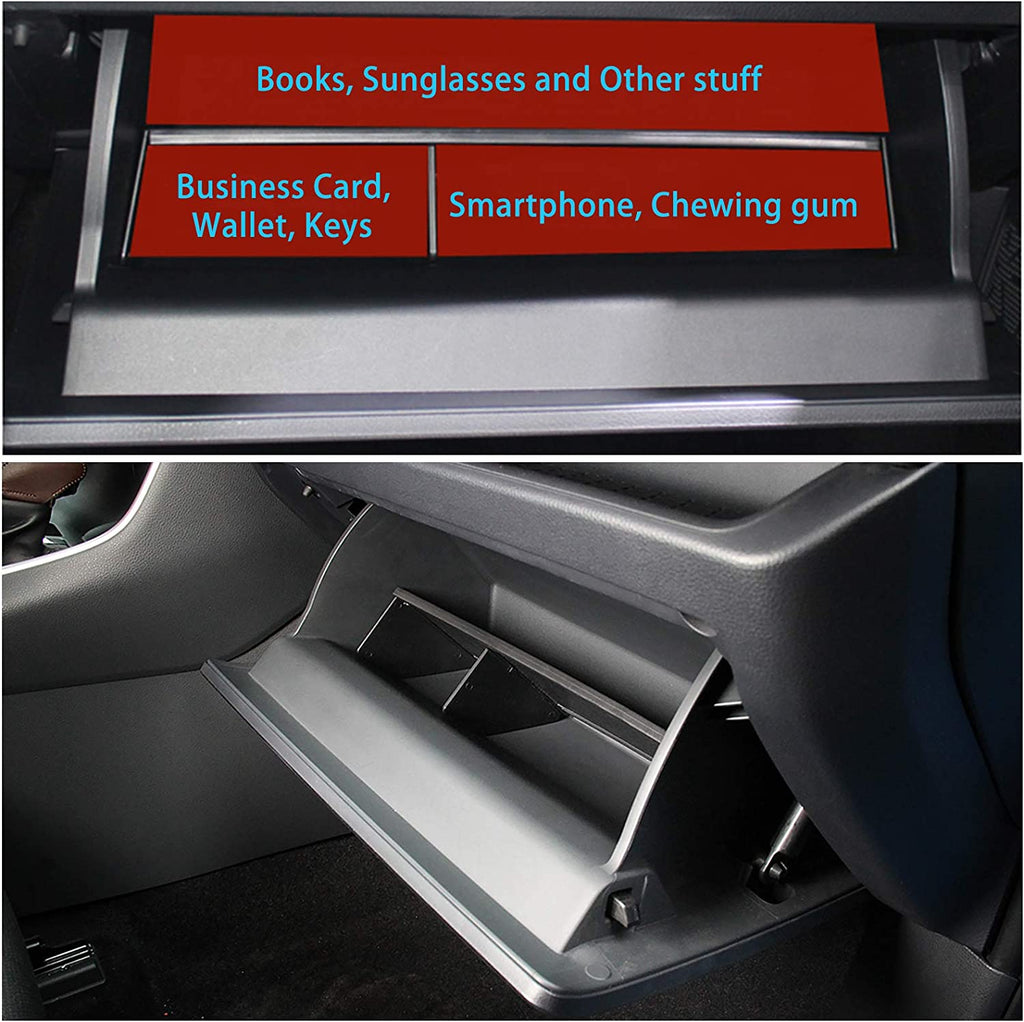 Jaronx Center Console Organizer Suitable with Toyota RAV4 2023 2022 2021 2020 2019, Center Console Glove Box Divider Storage Glove Box Organizer Tray