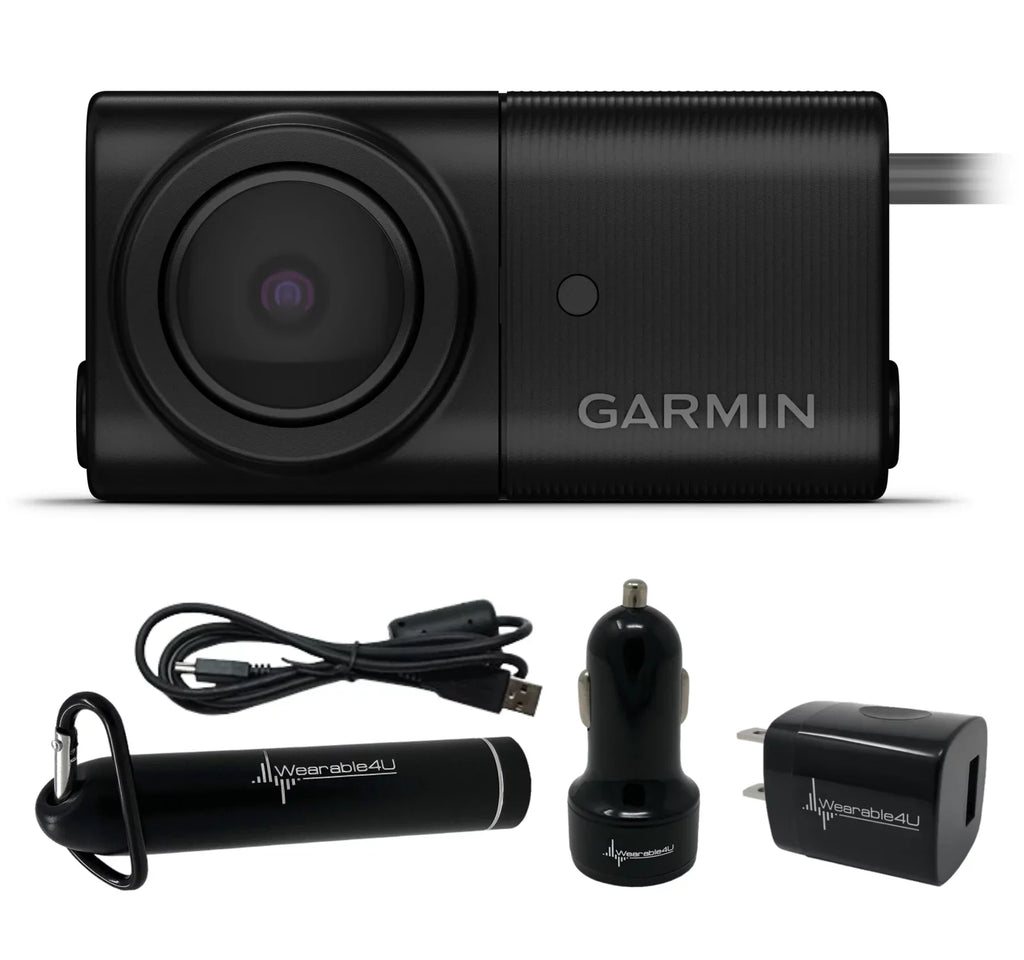 Garmin BC 50 with Night Vision – Wireless Backup Camera, NightGlo Illumination, 160-degree Lens, Strong 50ft Range for Trucks, RVs and Trailers with Wearable4U Power Pack Bundle