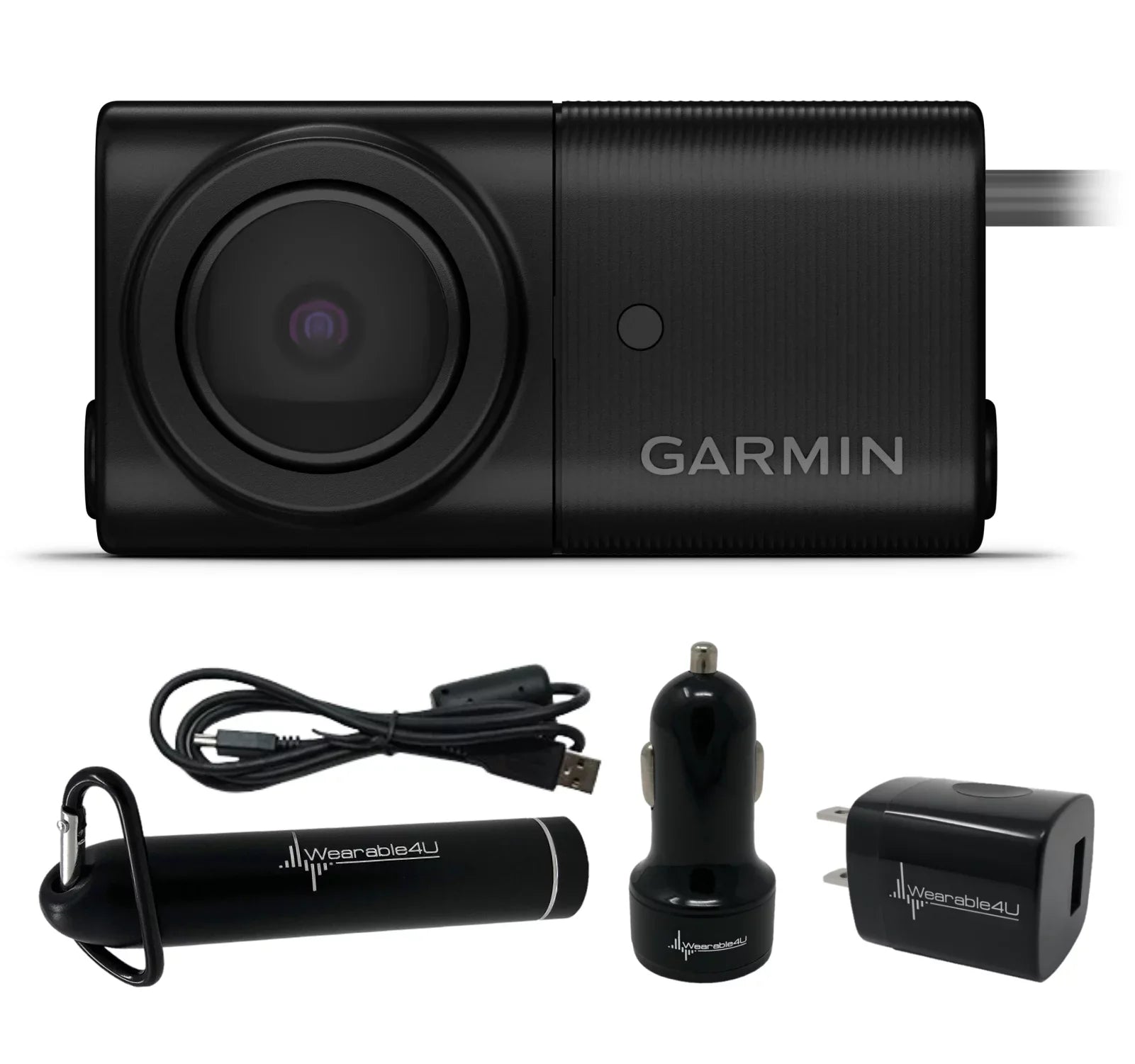 Garmin BC 50 with Night Vision – Wireless Backup Camera, NightGlo Illumination, 160-degree Lens, Strong 50ft Range for Trucks, RVs and Trailers with Wearable4U Power Pack Bundle