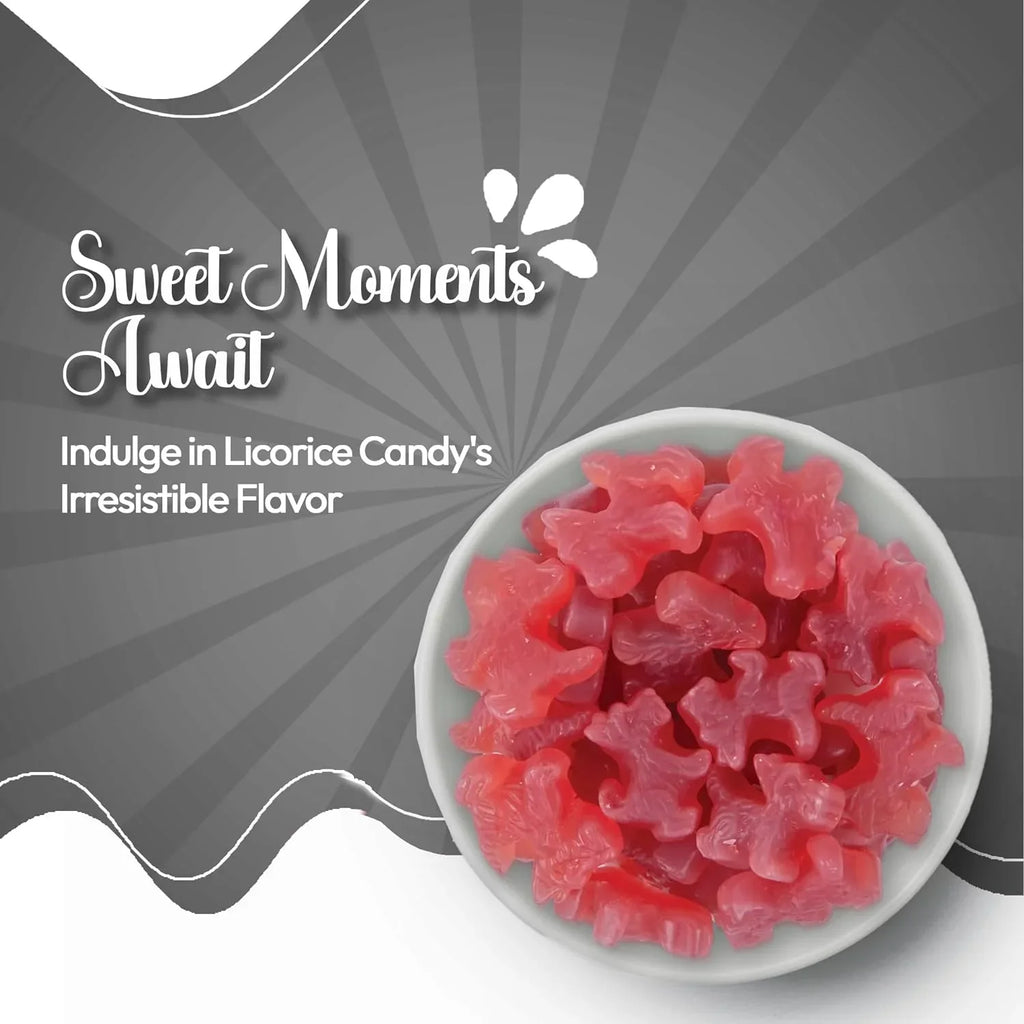 Licorice Candy - 8 Ounce Red Licorice Scottie Dogs - Strawberry Red Licorice - Australian Candy - Liquorice Candy - Bulk Licorice Old Fashioned Candy For Sweet Lovers
