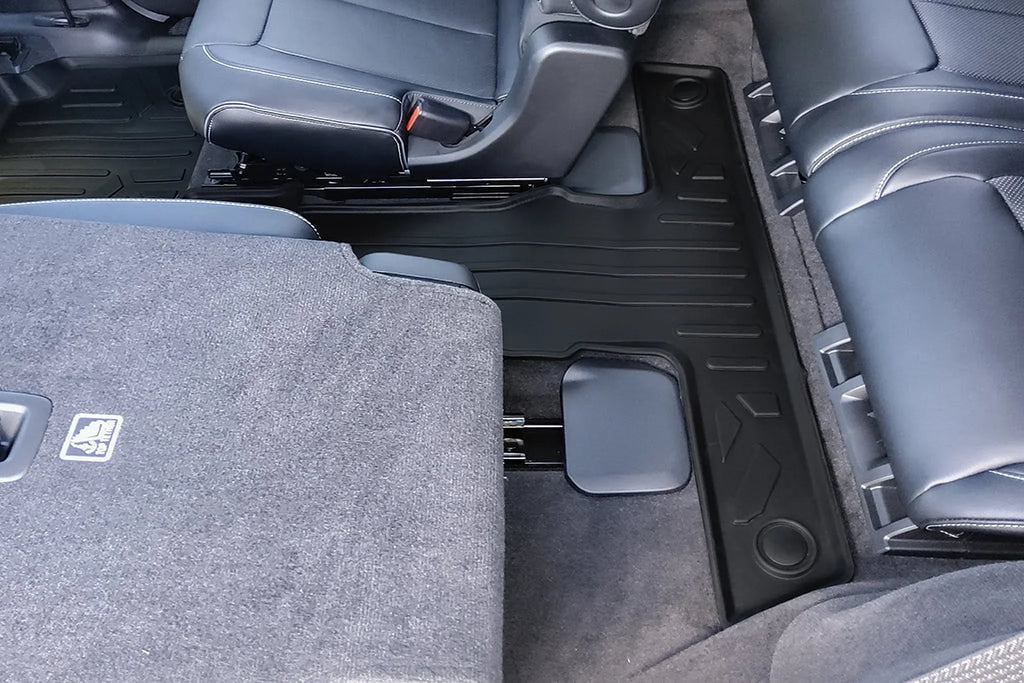 SMARTLINER All Condition Custom Fit Black 3rd Row Floor Mat Liner Set Matching With 2021-2023 Jeep Grand Cherokee L with 2nd Row Bucket Seats With Center Console