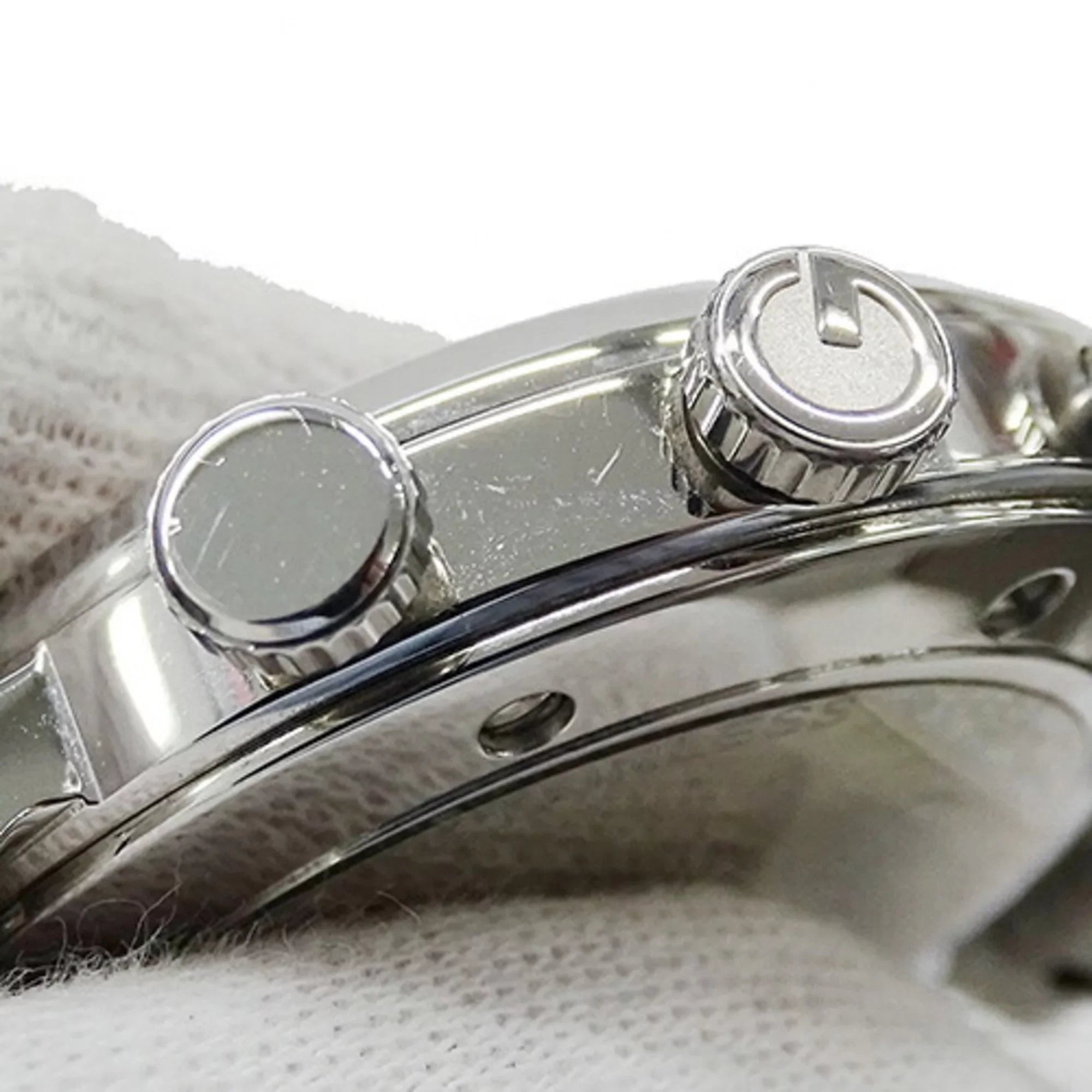 Used Gucci GUCCI watch men's G chrono date quartz stainless steel SS 101M YA101309 silver black