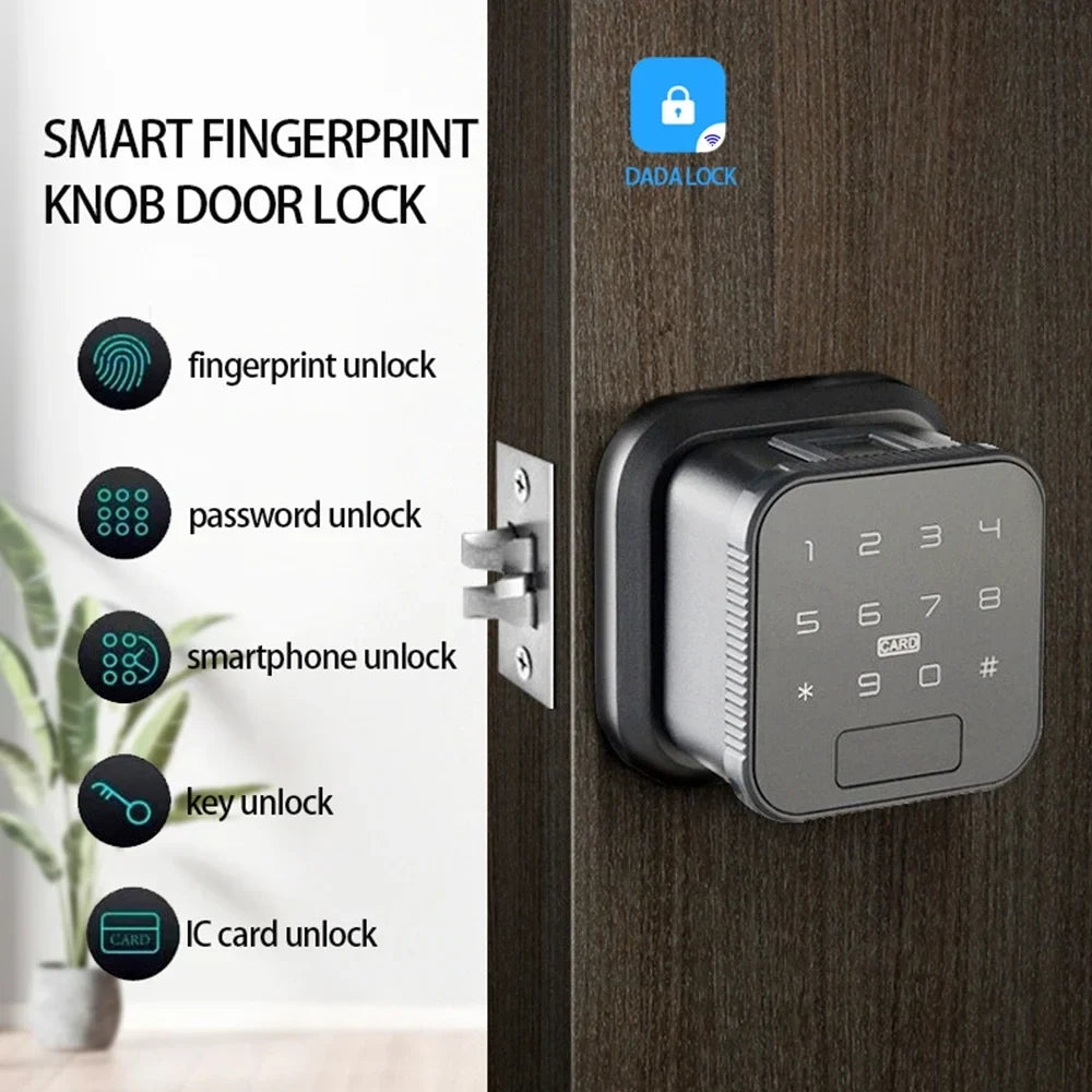 moobody Smart Lock Fingerprint Lock Door Lock Keypad Door Lock with Handle Fingerprint Electronic Deadbolt Door Lock Smart Door Lock Suitable with DADA Lock