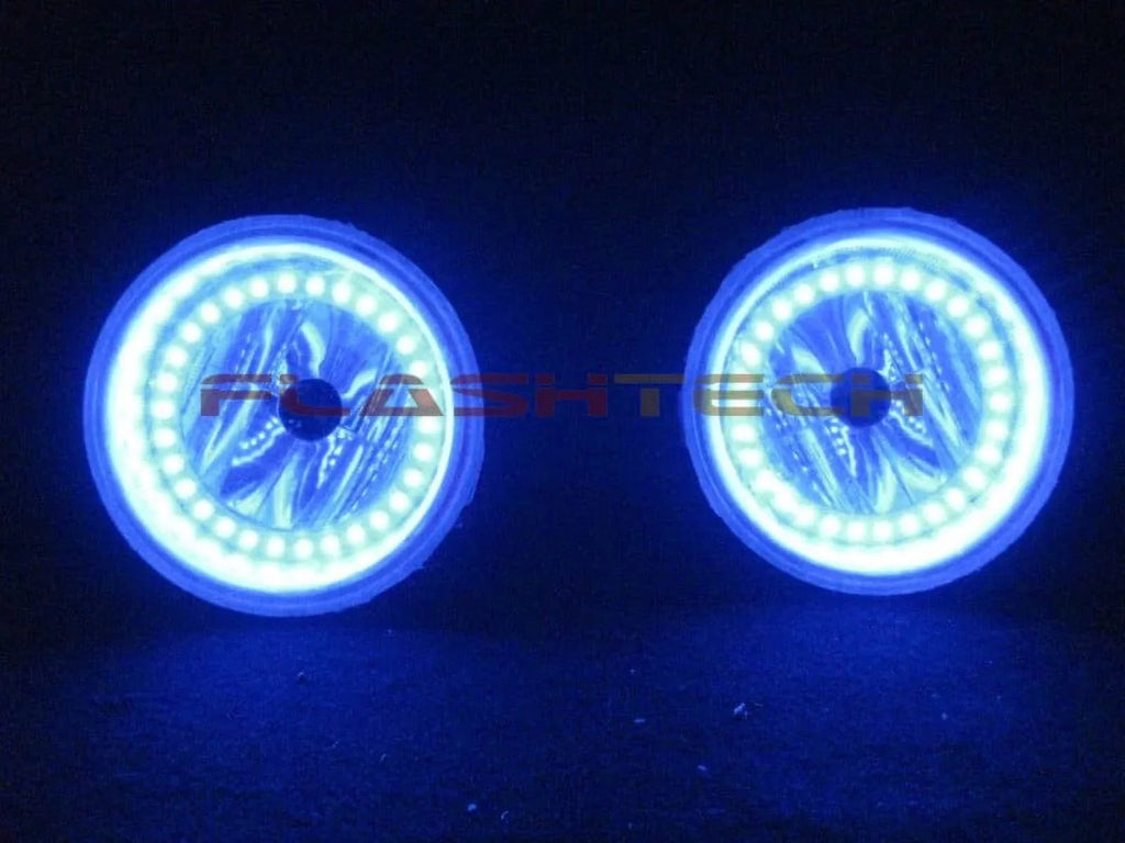 Flashtech LED RGB Multi Color Halo Ring Fog Light Kit for Dodge Caliber 07-12 with V.3 Fusion Color Change Wifi Remote