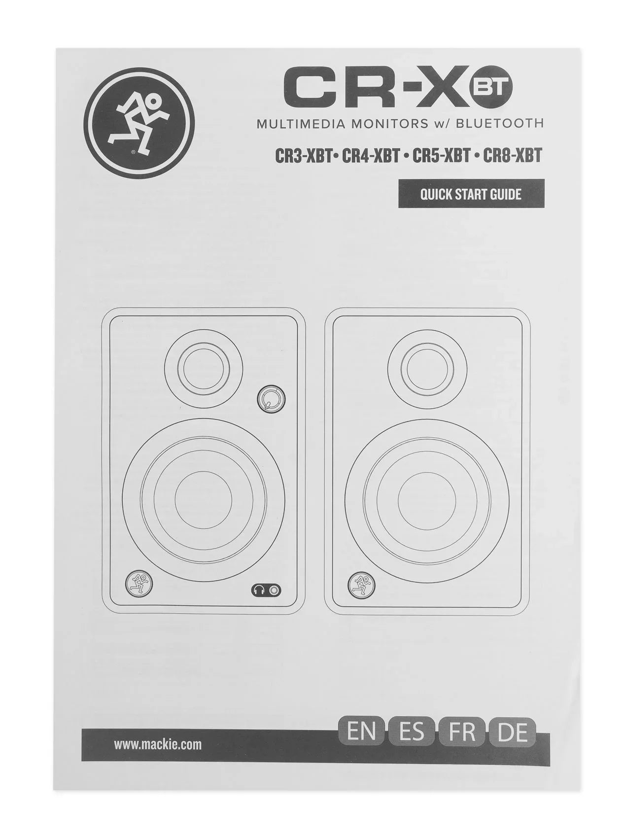 2) Mackie CR3-XBT 3" 50w Bluetooth Reference Studio Monitors + Bluetooth Speaker
