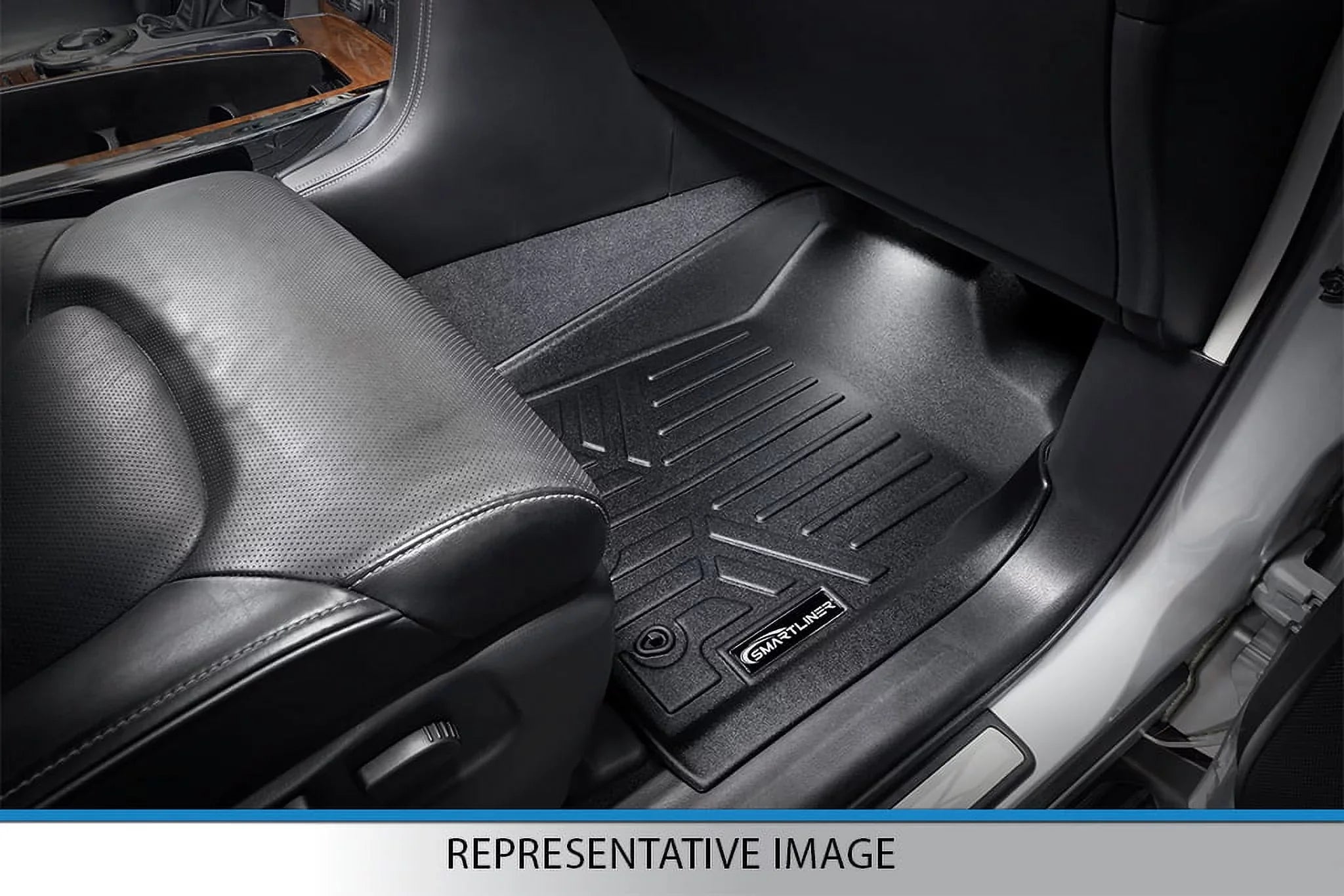 Smartliner SA0315-B0071-D0071 Custom Fit 2 Rows Floor Mats & Cargo Liner Set for 2016-2021 Jeep Grand Cherokee, Black