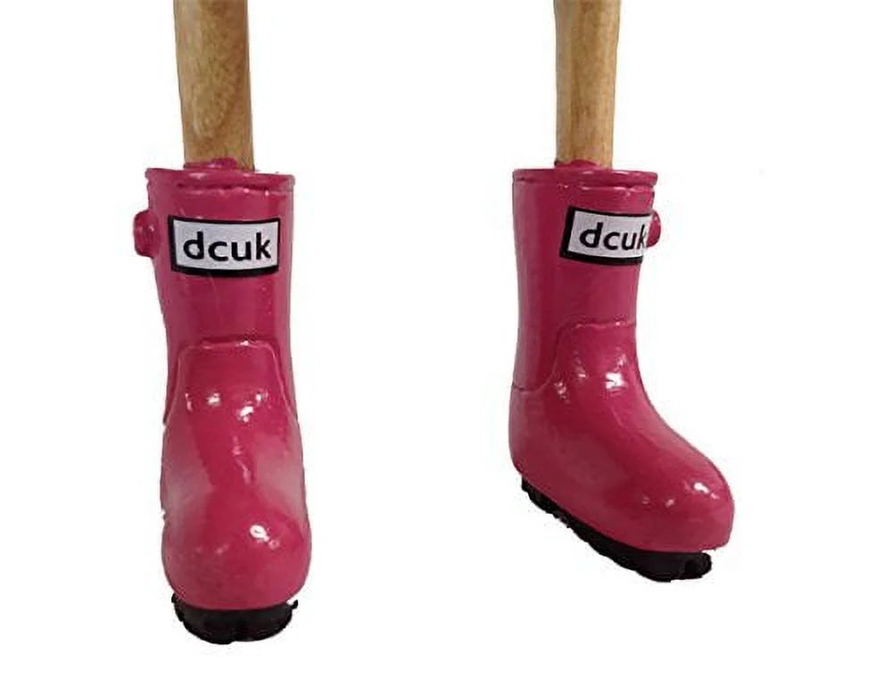 DCUK, The Duck Company - Natural Welly Ducklet - Solid Fuchsia Boots - Large