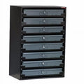 Craftline 8-Drawer Heavy Duty Metal Sliding Rack Cabinet Black