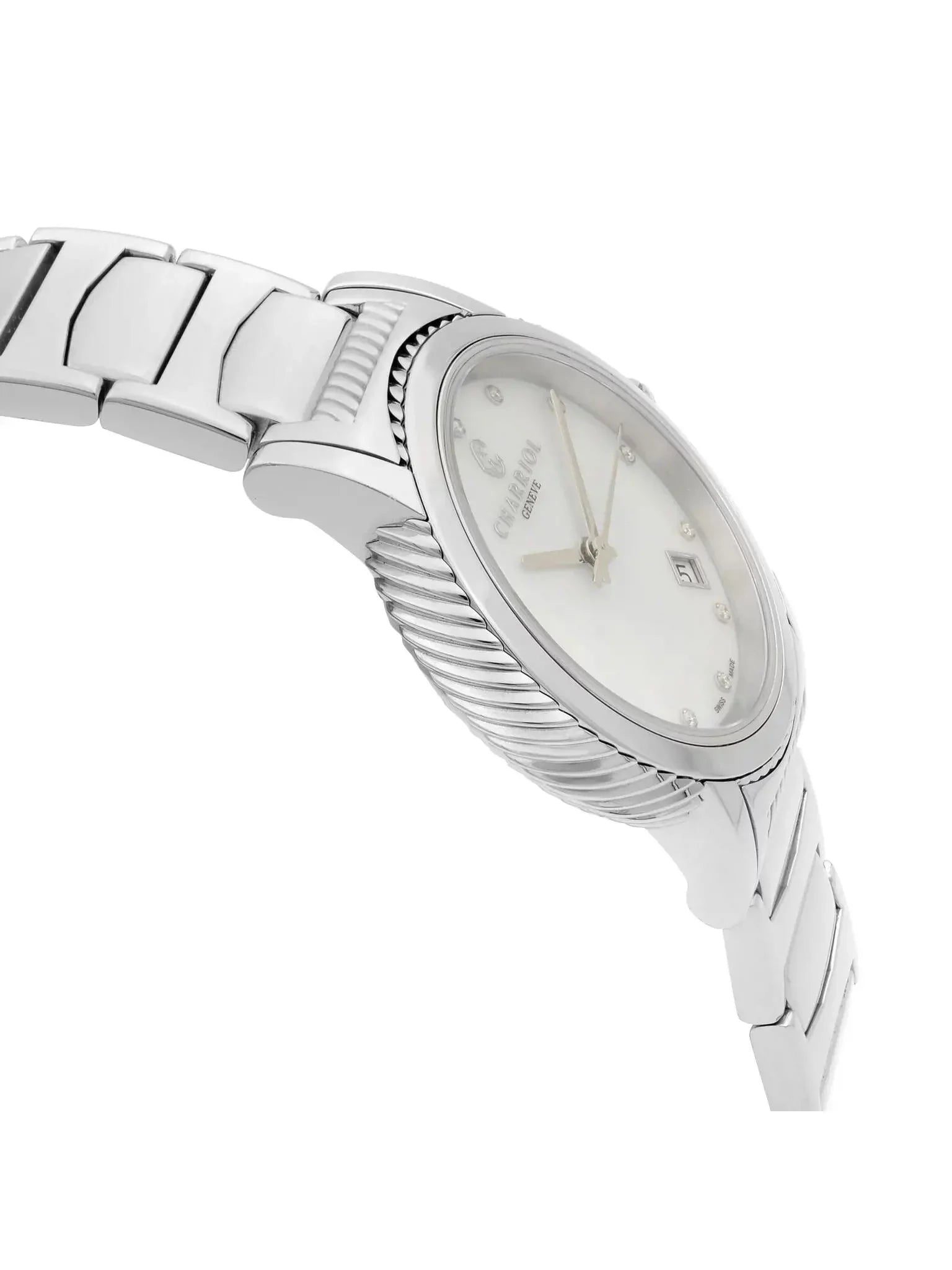 Charriol Parisii Steel Diamond White MOP Dial Quartz Ladies Watch P33S2.920.001