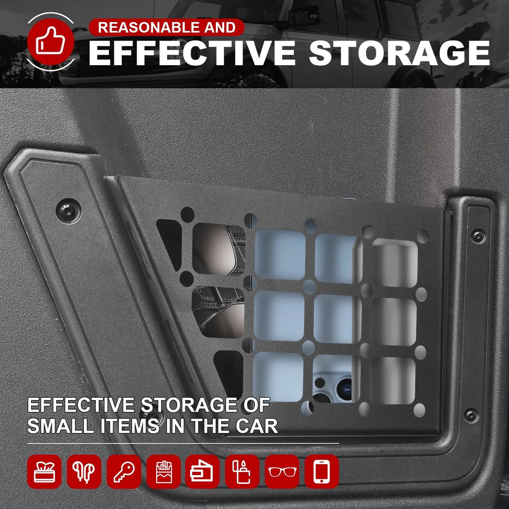 MFC 2Pcs Rear Door Storage Pocket Side Organizer Box Suitable with for Ford Bronco Accessories