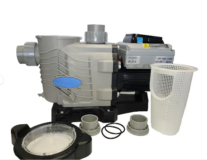 Blue Torrent 3 hp Variable Speed Swimming Pool Pump with 2" Unions, Adjustable Stand for Retrofit 3yr Warranty