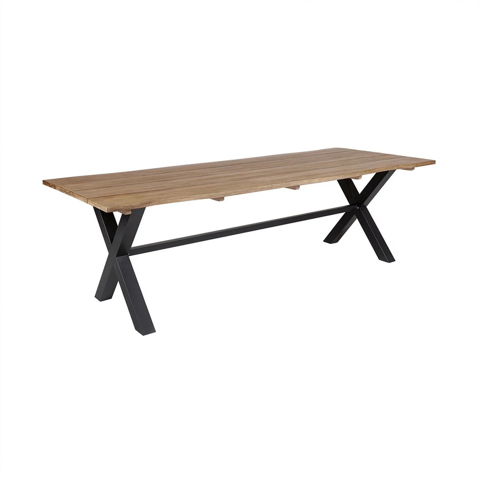 Glendora Beckham Outdoor 7 Piece Live Edge Dining Set in Eucalyptus and Rope