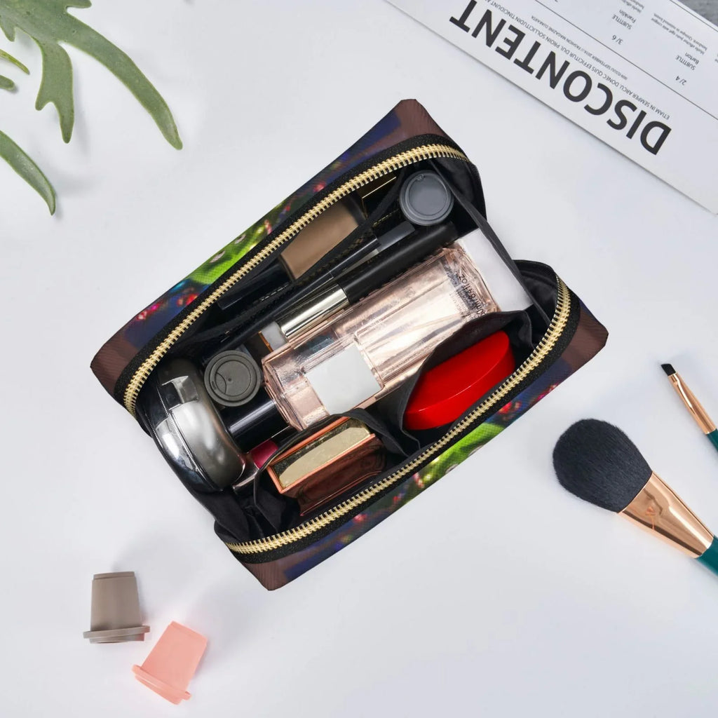 Film Grinch Cosmetic Bag Makeup Organizer Leather Portable Pouch Gift Travel Toiletry Bag Storage Purse