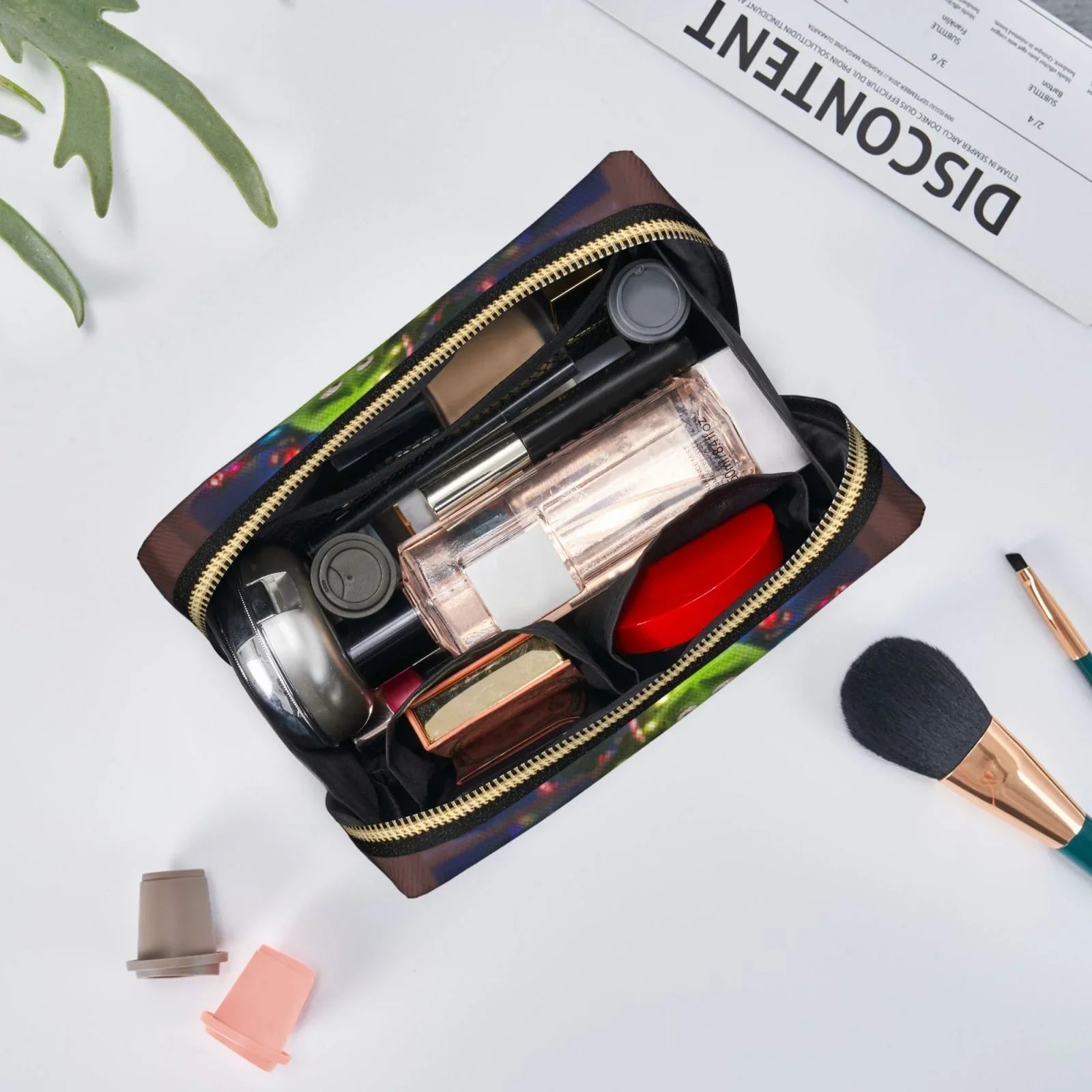 Film Grinch Cosmetic Bag Makeup Organizer Leather Portable Pouch Gift Travel Toiletry Bag Storage Purse