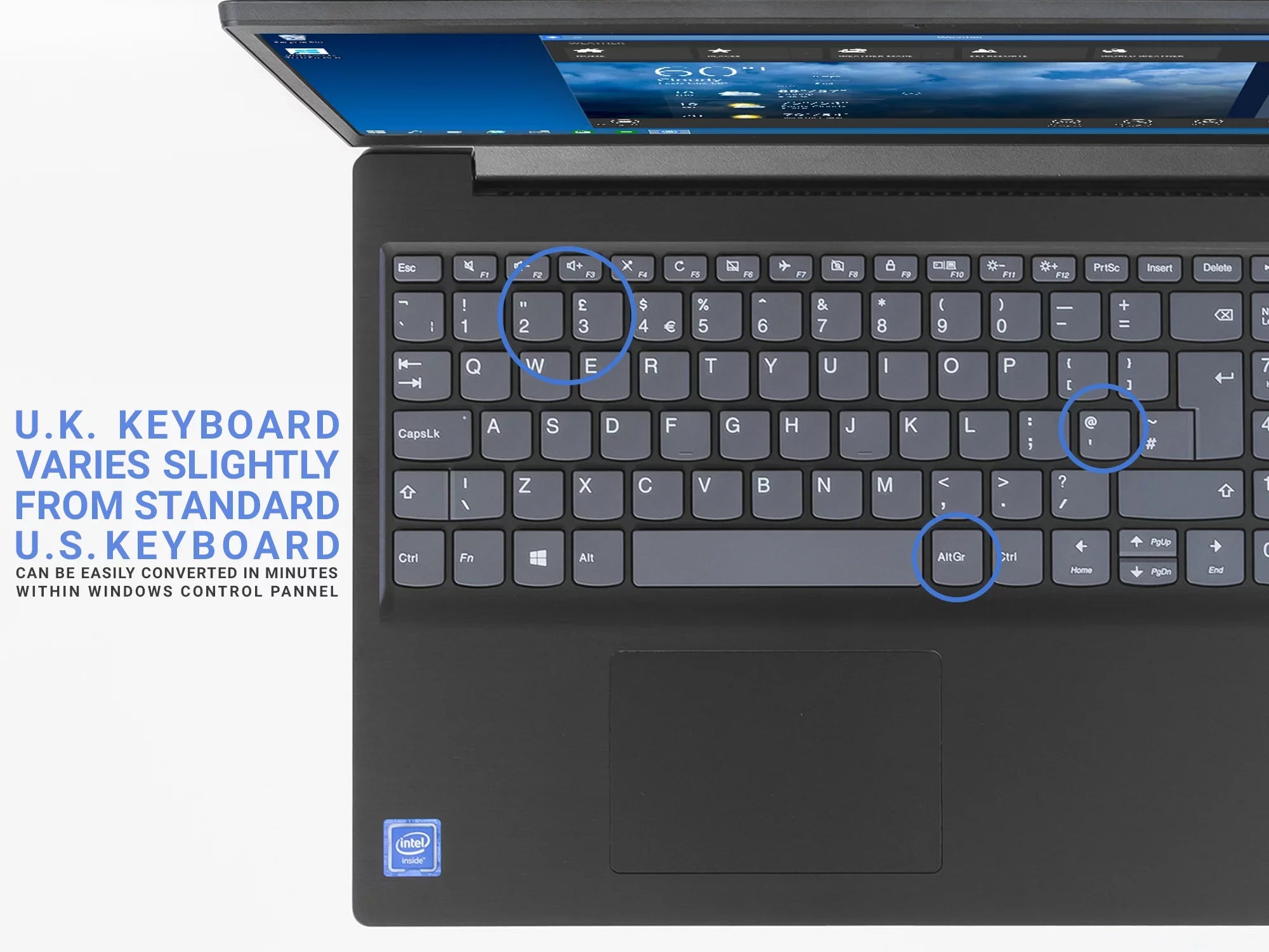 Lenovo IdeaPad 330 Notebook, 15.6" HD Display, Intel Celeron N4000 Upto 2.6GHz, 8GB RAM, 512GB SSD, UK Keyboard, DVDRW, HDMI, Card Reader, Wi-Fi, Bluetooth, Windows 10 Pro