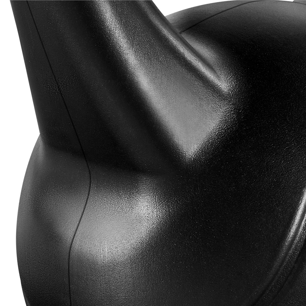 Easyfashion 35 Lbs. HDPE Coated Kettlebells for Home, Gym and Fitness Workout, Black