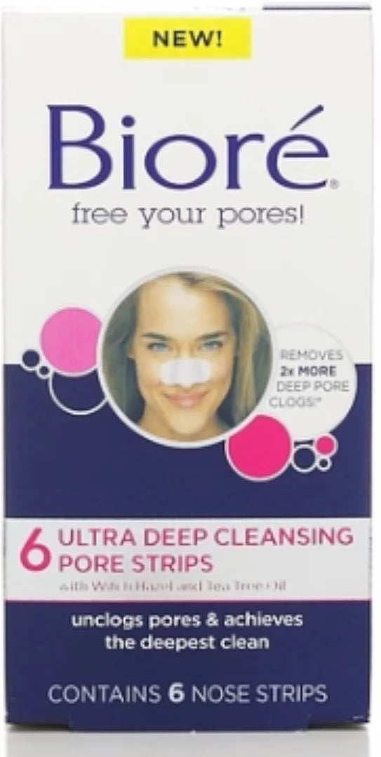 6 Pack - Biore Ultra Deep Cleansing Pore Strips Nose 6 Each