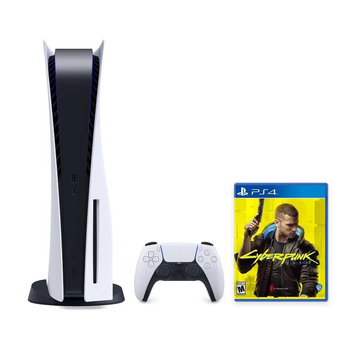 PlayStation 5 Disc Version Bundle With Cyberpunk 2077 Game Disc - PS5