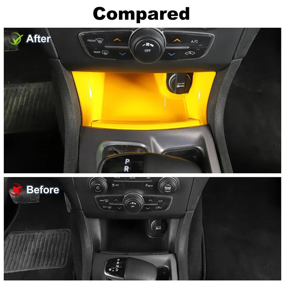 Teledu 17x Yellow Set Center Console Dash Panel Protection Trim Kit