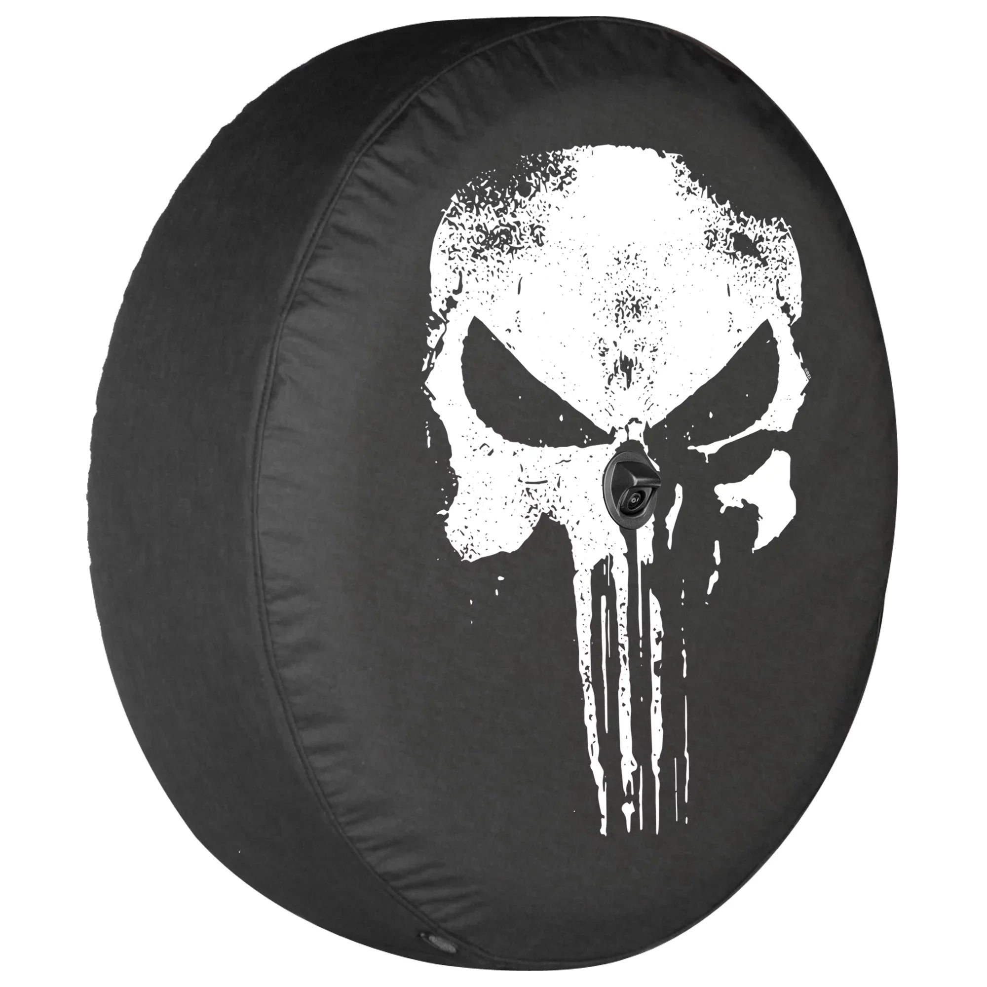 Boomerang - 33" Soft JL Tire Coating for Jeep JL Wrangler (w/ back-up camera) (2018-2020) - Rubicon - Distressed Punisher Skull