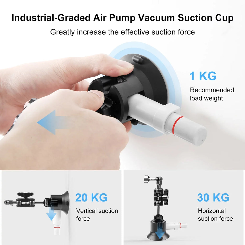 Anself Suction Cup Mount for Camera, Car Bracket Dual 360° Ballheads Replacement, Matching with 11/10/9/8, Osmo 3/2