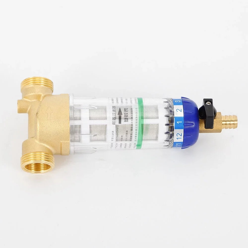 Reusable Sediment Water Filter Spin Down Mesh System 50℃ Water Filter 3/4" Inch