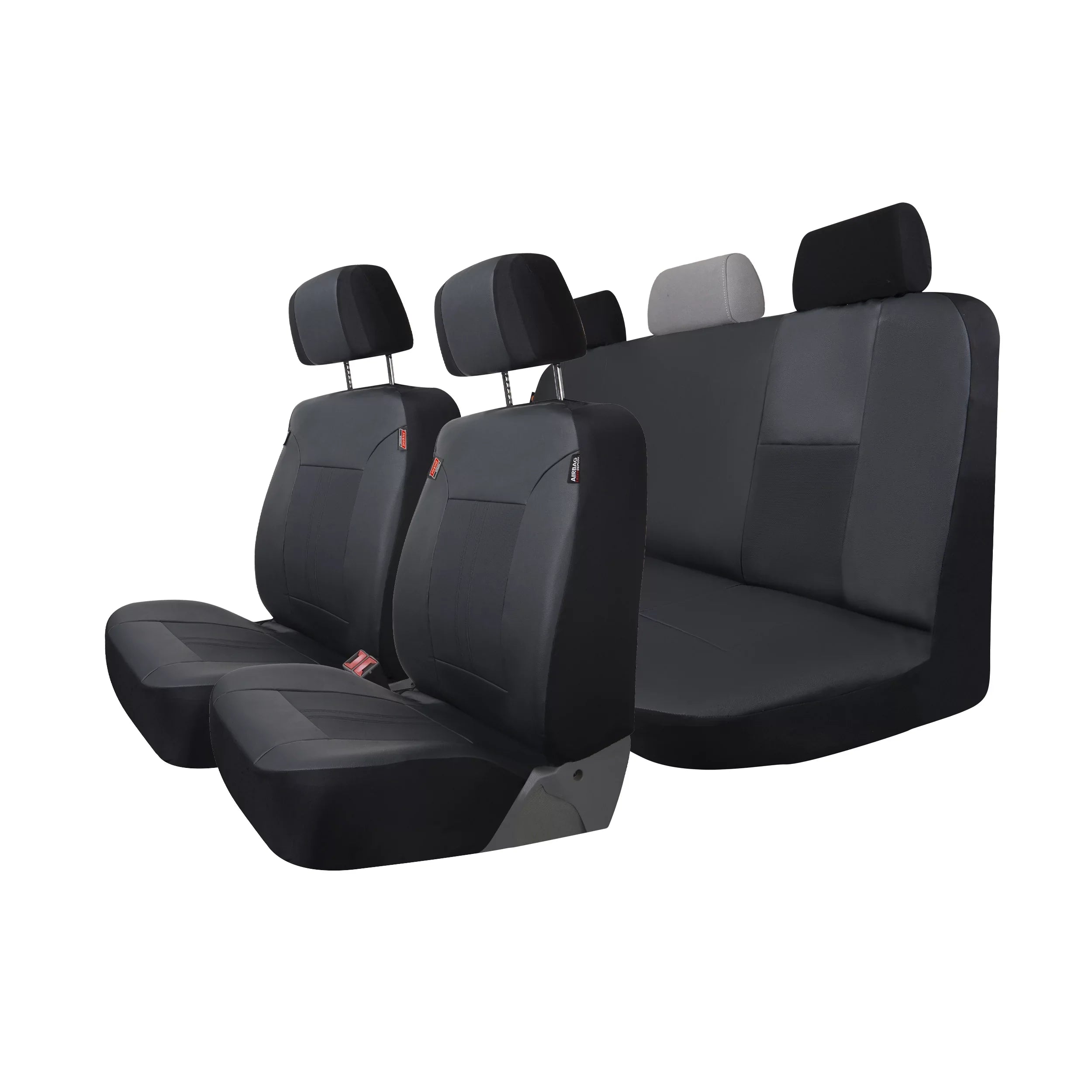 Genuine Dickies 3-Piece Black Petersen Vegan Leather Car Seat Protection 43645WDI