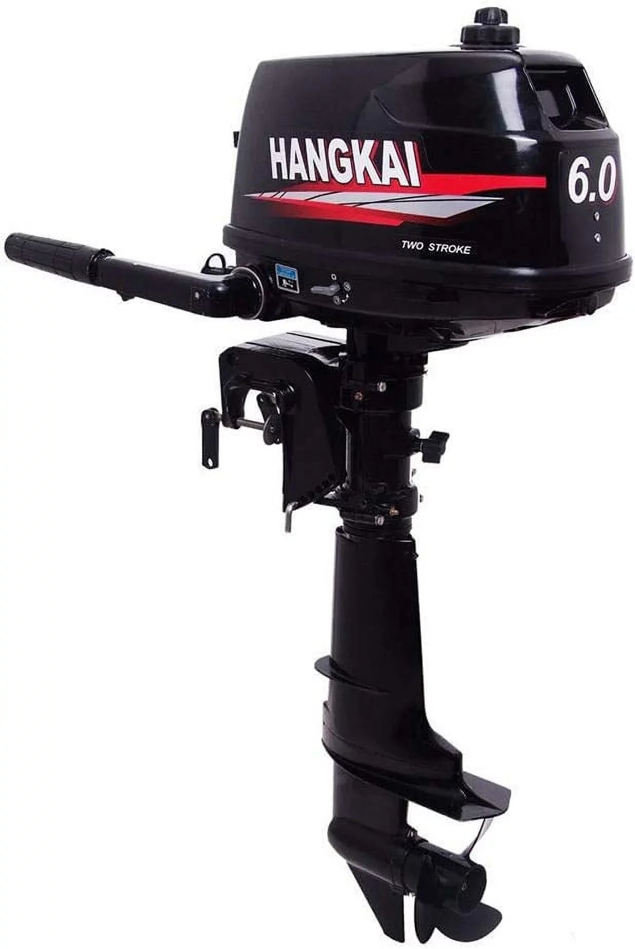 MONIPA 6 HP 2-Stroke Outboard Motor Tiller Shaft Inflatable Fishing Craft Marine Engine Water Cooling CDI System