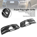 Front Bumper Protection Fog Light Grille Bezel Insert Grill Fit for Audi Q7 2016-2019