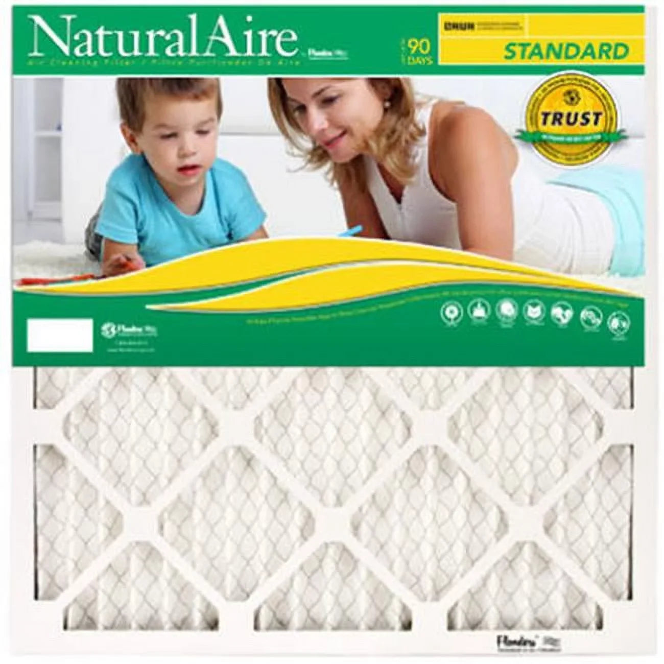 Flanders 84858.011624 16 x 24 x 1 in. NaturalAire Standard Pleated Air Filter - Pack Of 12