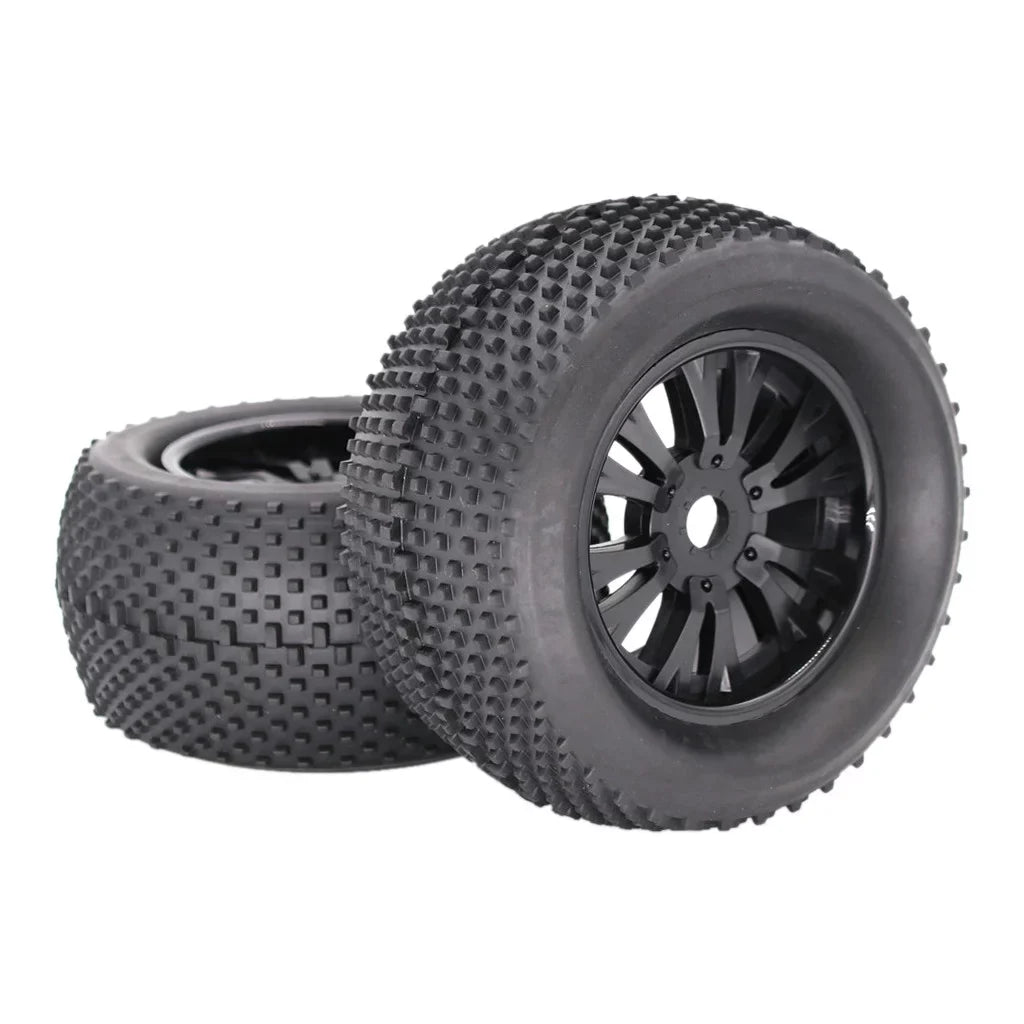 ZiSUGP 2pcs 140mm Truck Wheel Rim and Tire For 1/8 Traxxas HSP HPI RC Crawler Car Car Tracks for Men Electric