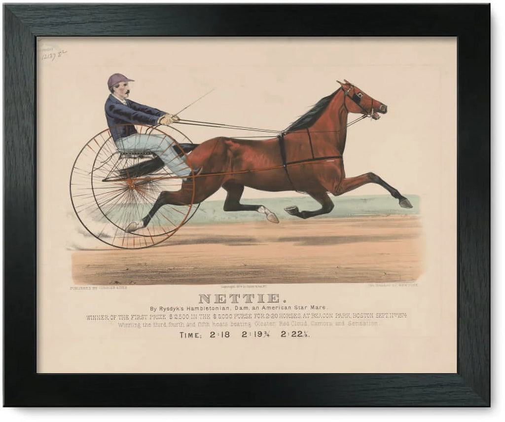 Framed Print: Nettie: By Rysdyk's Hambletonian, Dam, And American Star Mare, 1874
