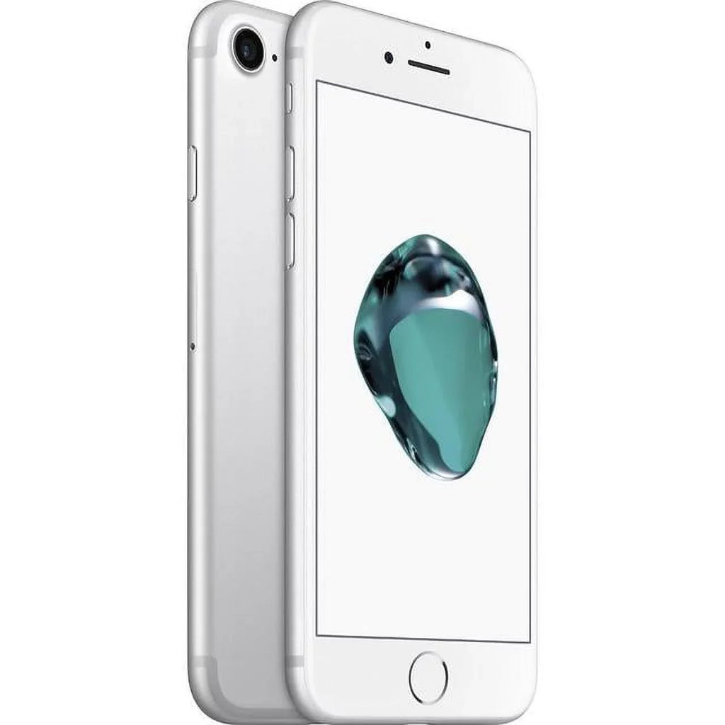 Restored Apple iPhone 7 A1660 (Fully Unlocked) 32GB Silver (Grade A+) w/ Wireless Earbuds (Refurbished)