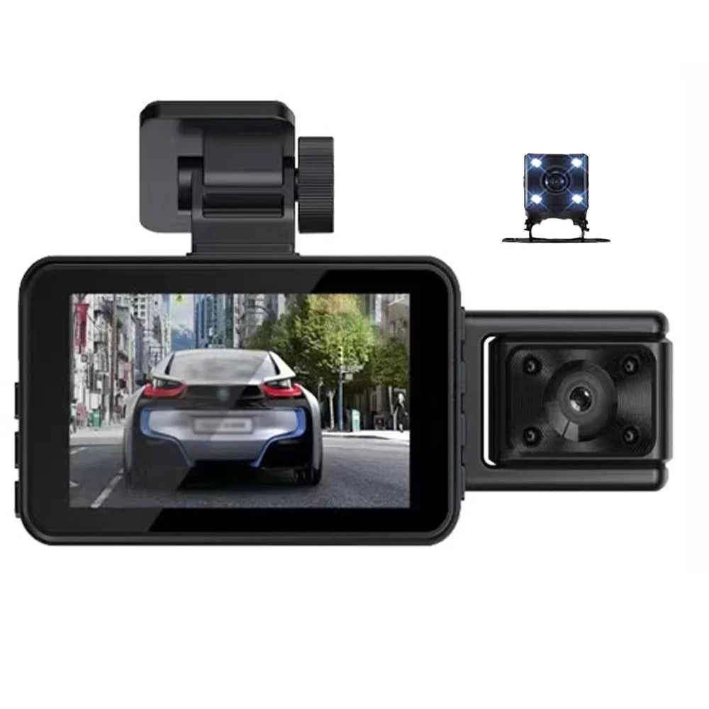 Spirastell Dash Cam,Clear Car Rearview 3 Cameras Car Rearview Mirror Dash Cam Car Camera Mirror Car Video Rearview Mirror Car Cam Rear 3 WIFI Auto Safety Video Wide Car Camera WIFI Auto