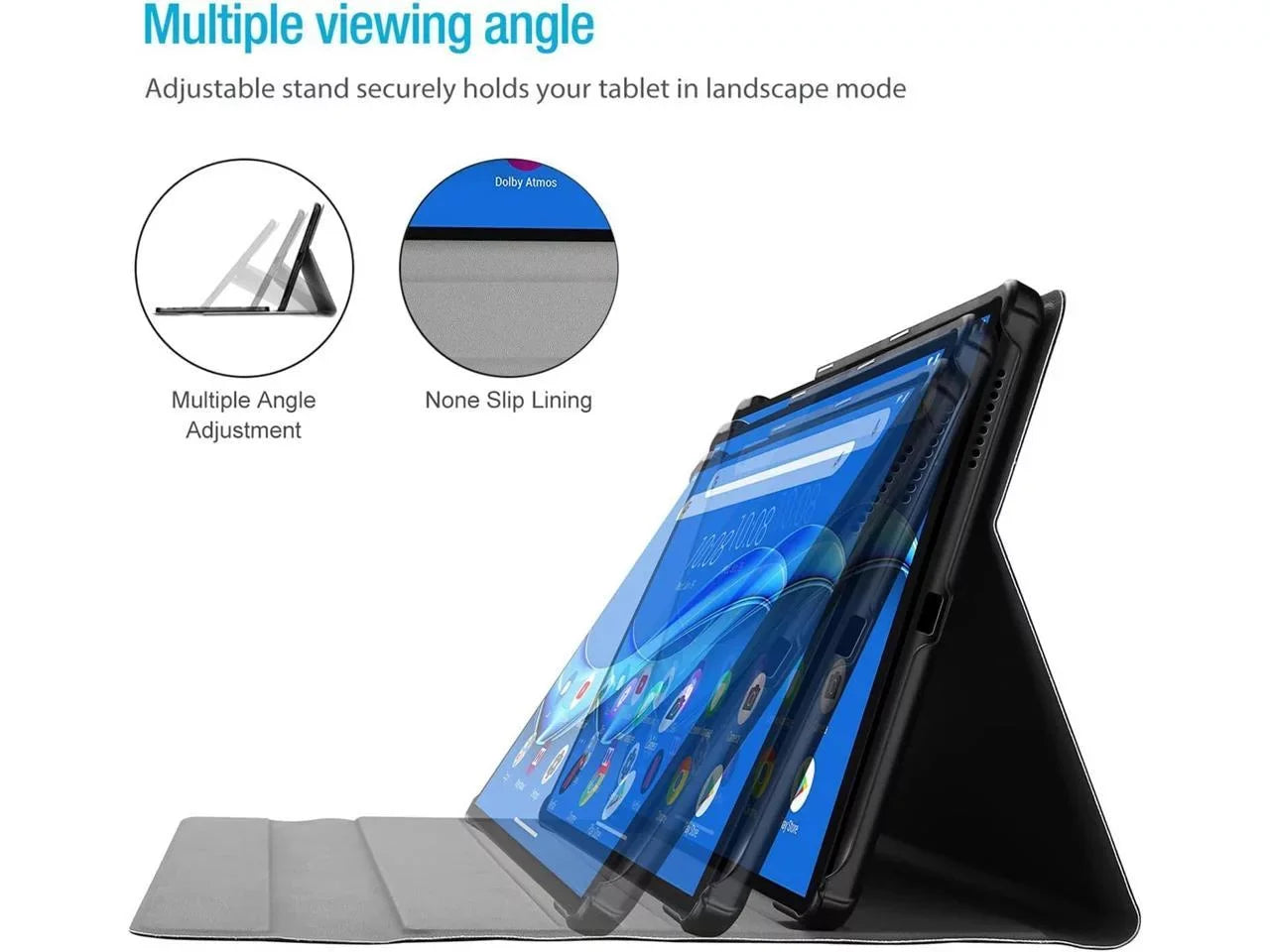 Wireless Keyboard Case for Lenovo Tab K10 2021 / Lenovo Tab M10 FHD Plus 2020 2nd Gen 10.3 inch TB-X606F / TB-X606X Slim Shell Lightweight Stand Coating with Detachable Keyboard