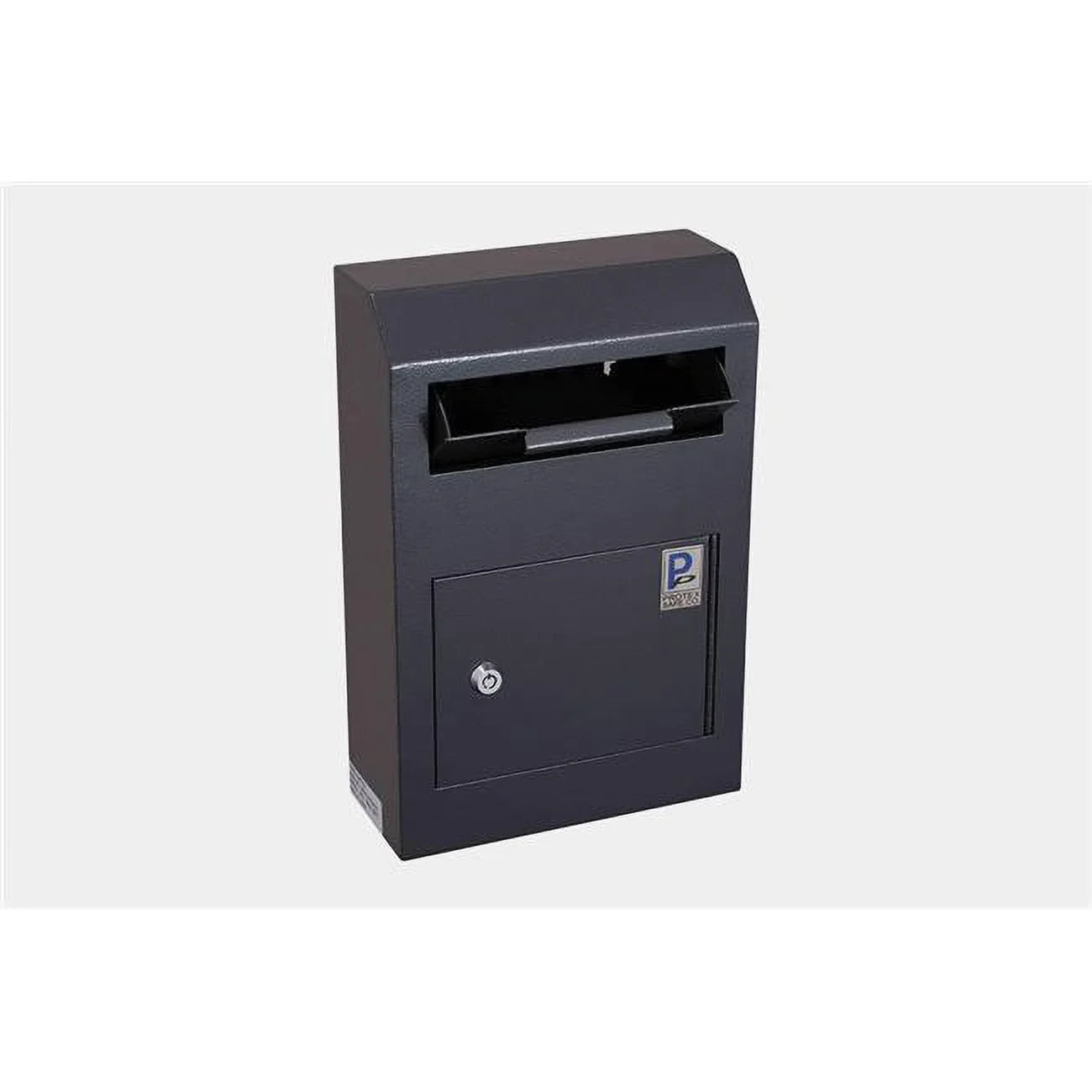 Protex Safe 313 cu ft. Wall-Mount Locking Payment Drop Box Security Safe Locker, Black