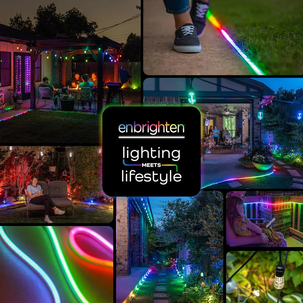CXIAN Premium Smart Color Changing LED Strip Lights, 24ft, Indoor/Outdoor Flexible Light Strip, Fully Customizable Color, Dimmable, Built in Timer, Under Cabinet Lighting, 58088