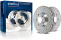 Detroit Axle - 11.50" (292mm) 5 Lug Rear Drilled and Slotted Brake Rotors Replacement for Infiniti G35 Nissan 350Z X-Trail Juke Leaf Rogue Select Sport Fits select: 2012-2013 NISSAN ROGUE S/SV