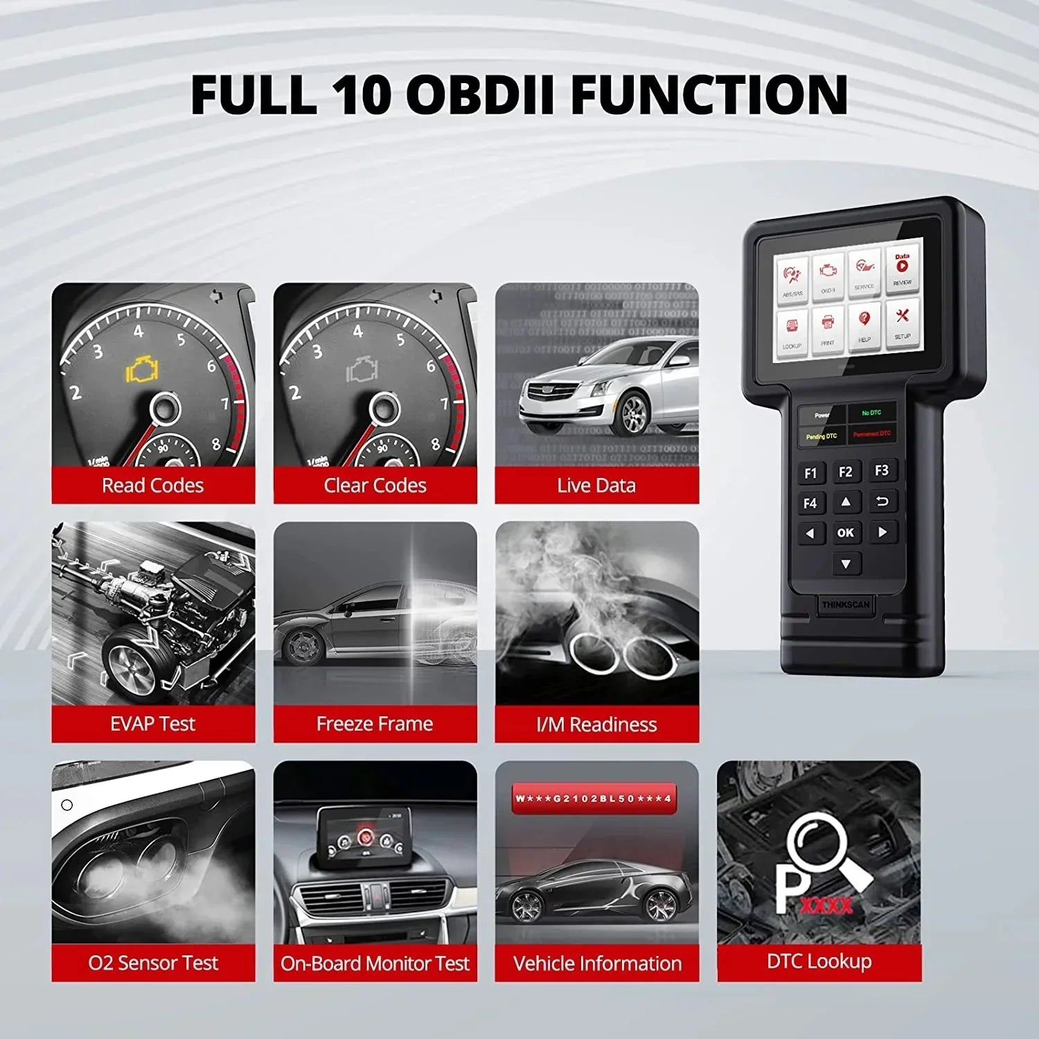 THINCAR OBD2 Scanner Diagnostic Tool，Full System Diagnostic Scanner for Car, Code Reader Car Diagnostic Tool with Oil/Brake/SAS/ETS/DPF Reset - THINKSCAN S99