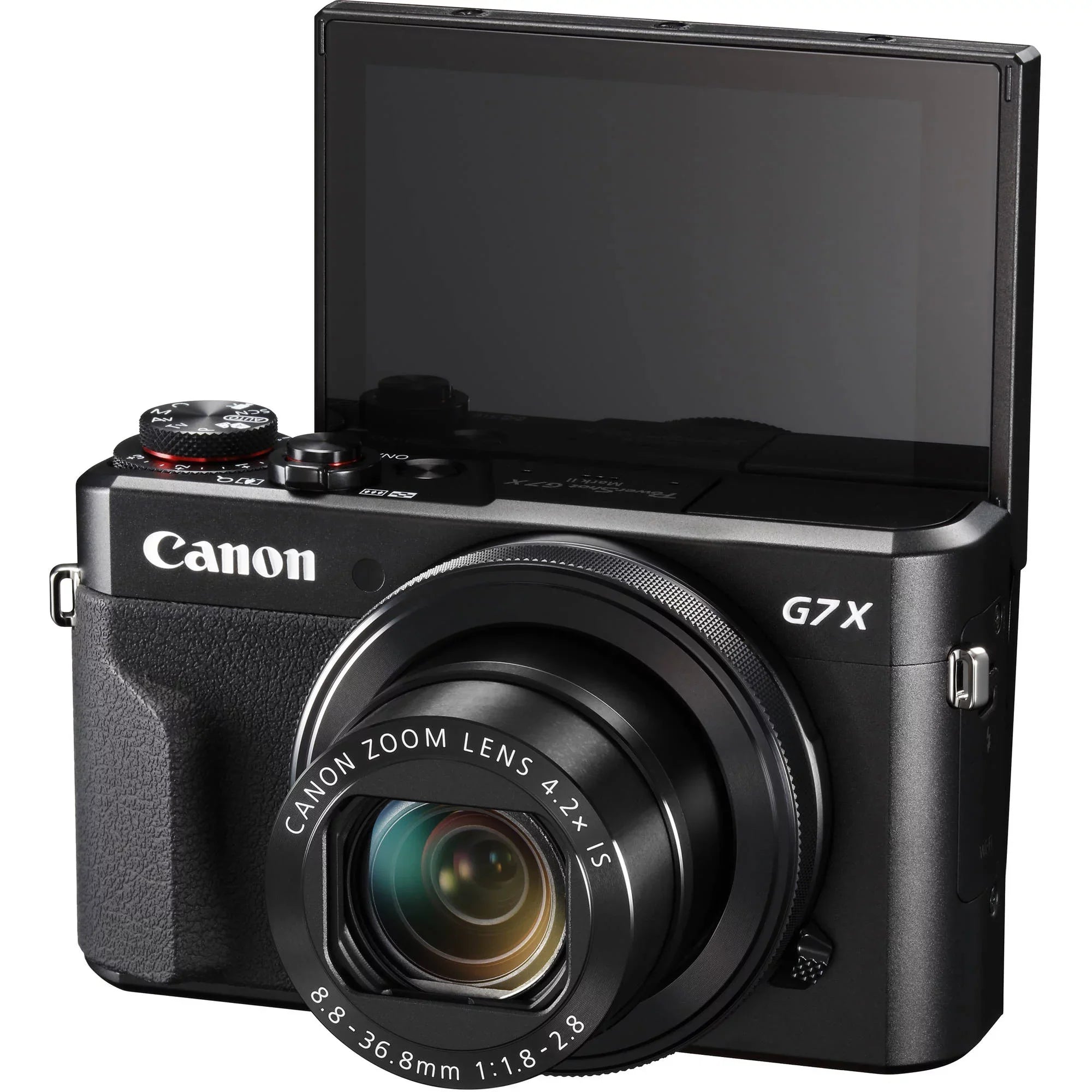 Canon PowerShot G7 X Mark II Digital Camera (Black) with Essential Accessory Bundle - Includes: SanDisk Ultra 64GB SDXC Memory Card, Extended Life Replacement Battery, Tripod, Carrying Case & More